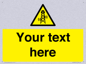 Custom warning RF radiation transmitter